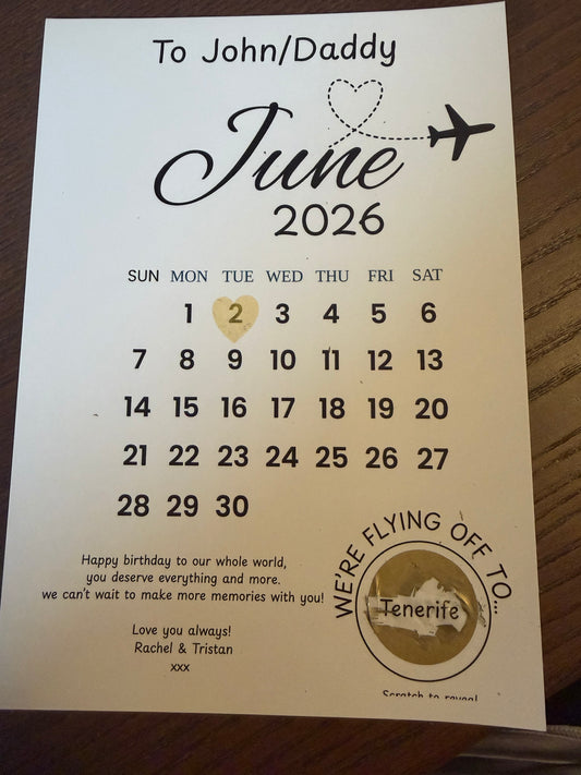 Travel Surprise Scratch Card