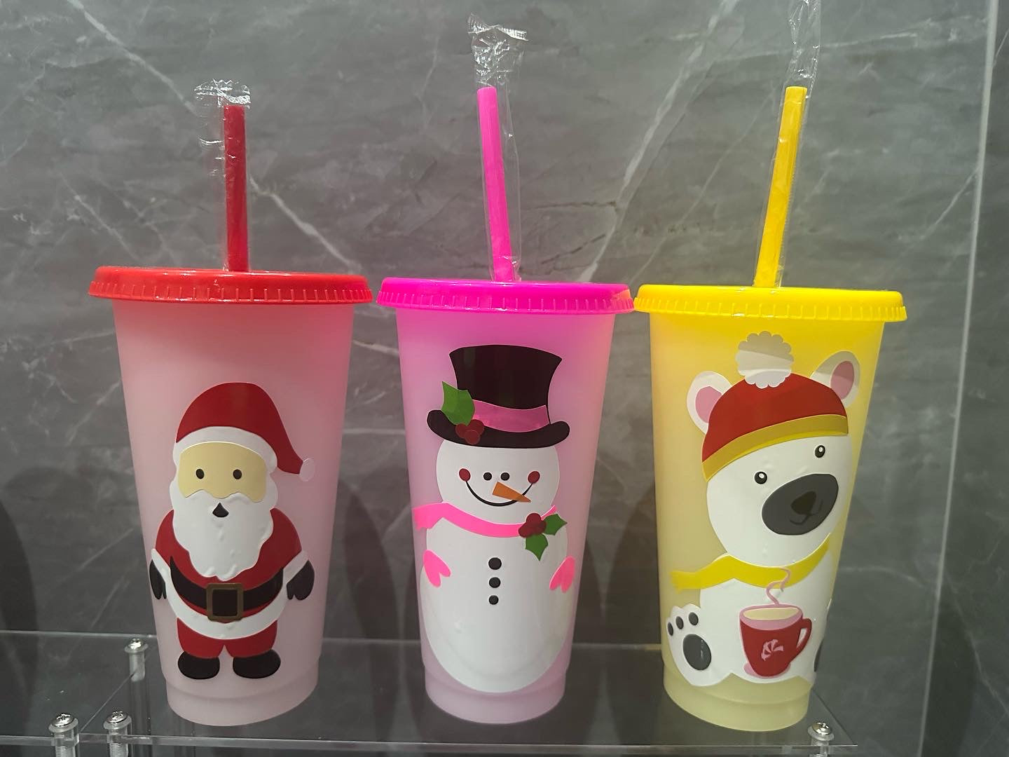 Christmas Colour Changing Cold cups