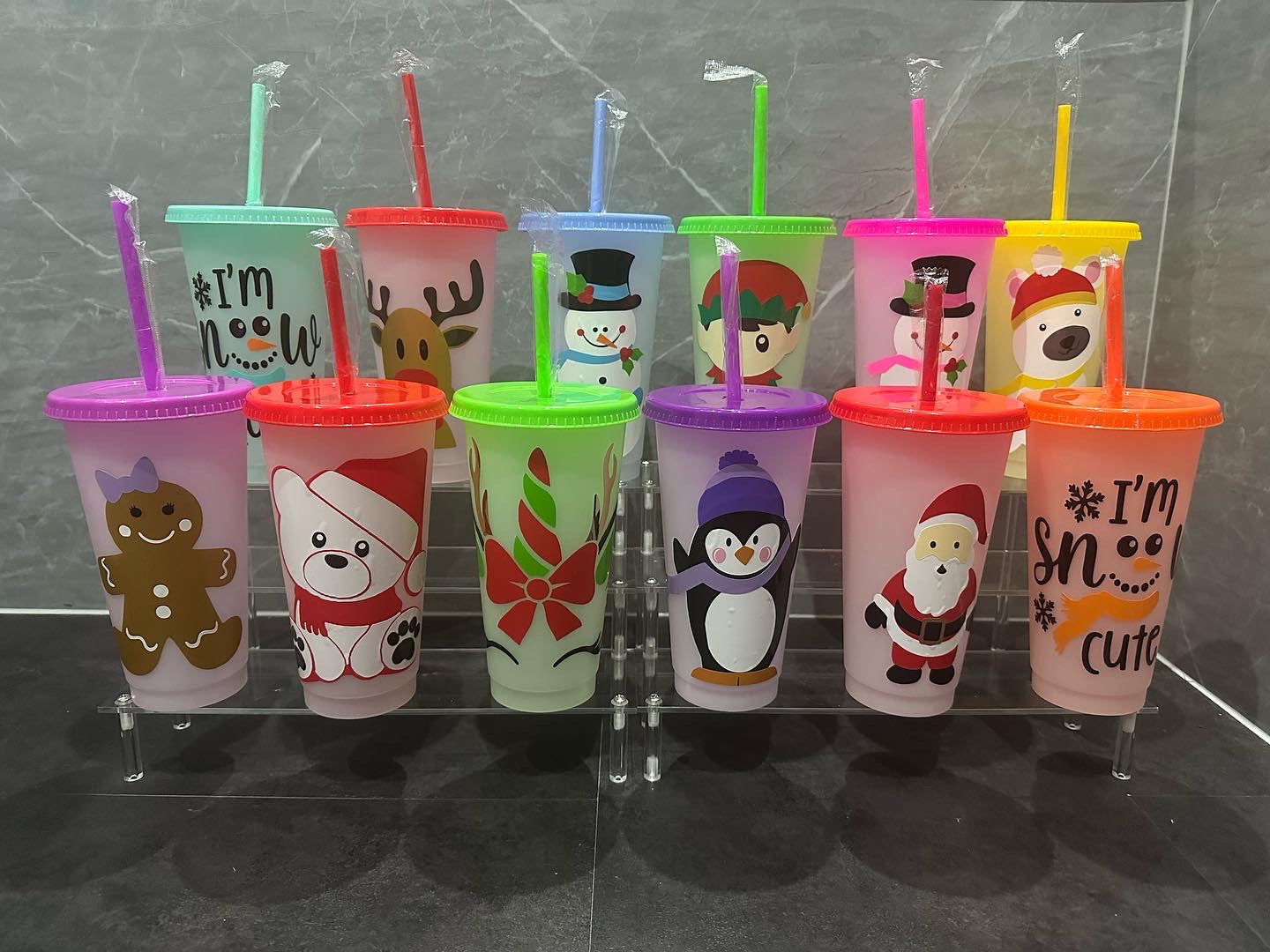 Christmas Colour Changing Cold cups