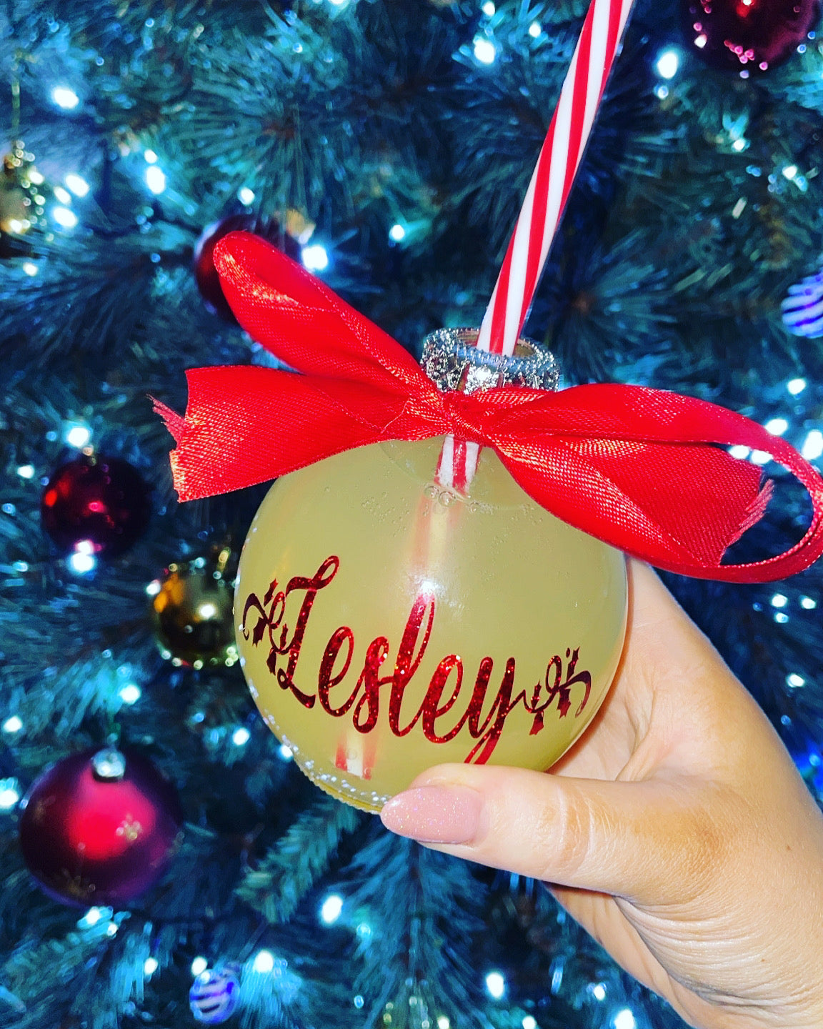 Personalised Bauble Glass