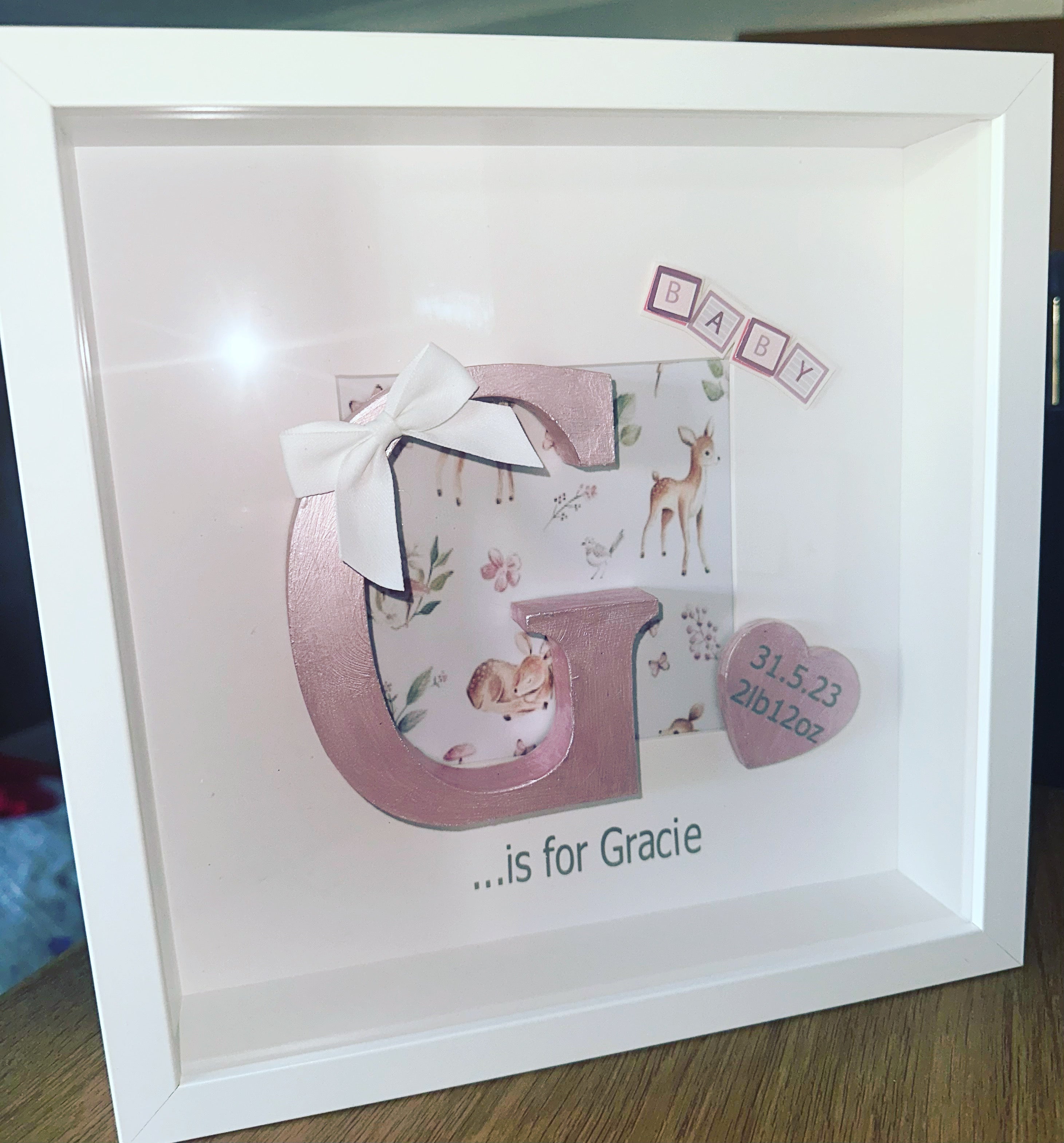 Letter Writing Box Frame Wooden Letter Box Frame – World of Personalisation