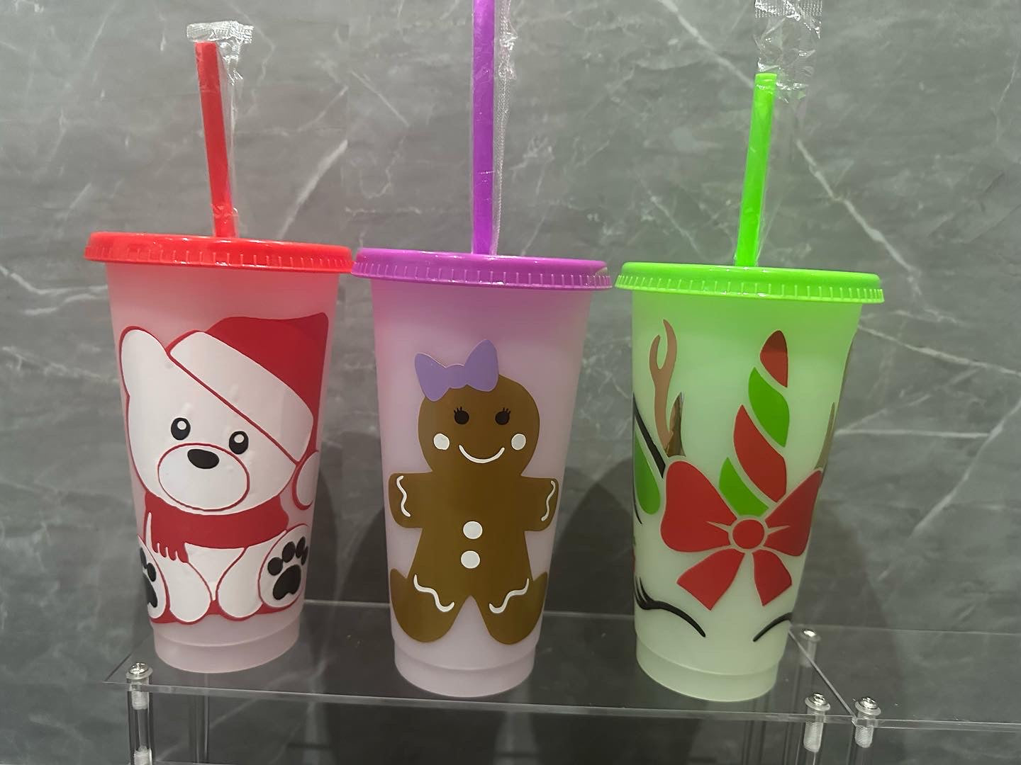 Christmas Colour Changing Cold cups